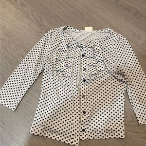 Pretty Good Black and White Polka Dot Top